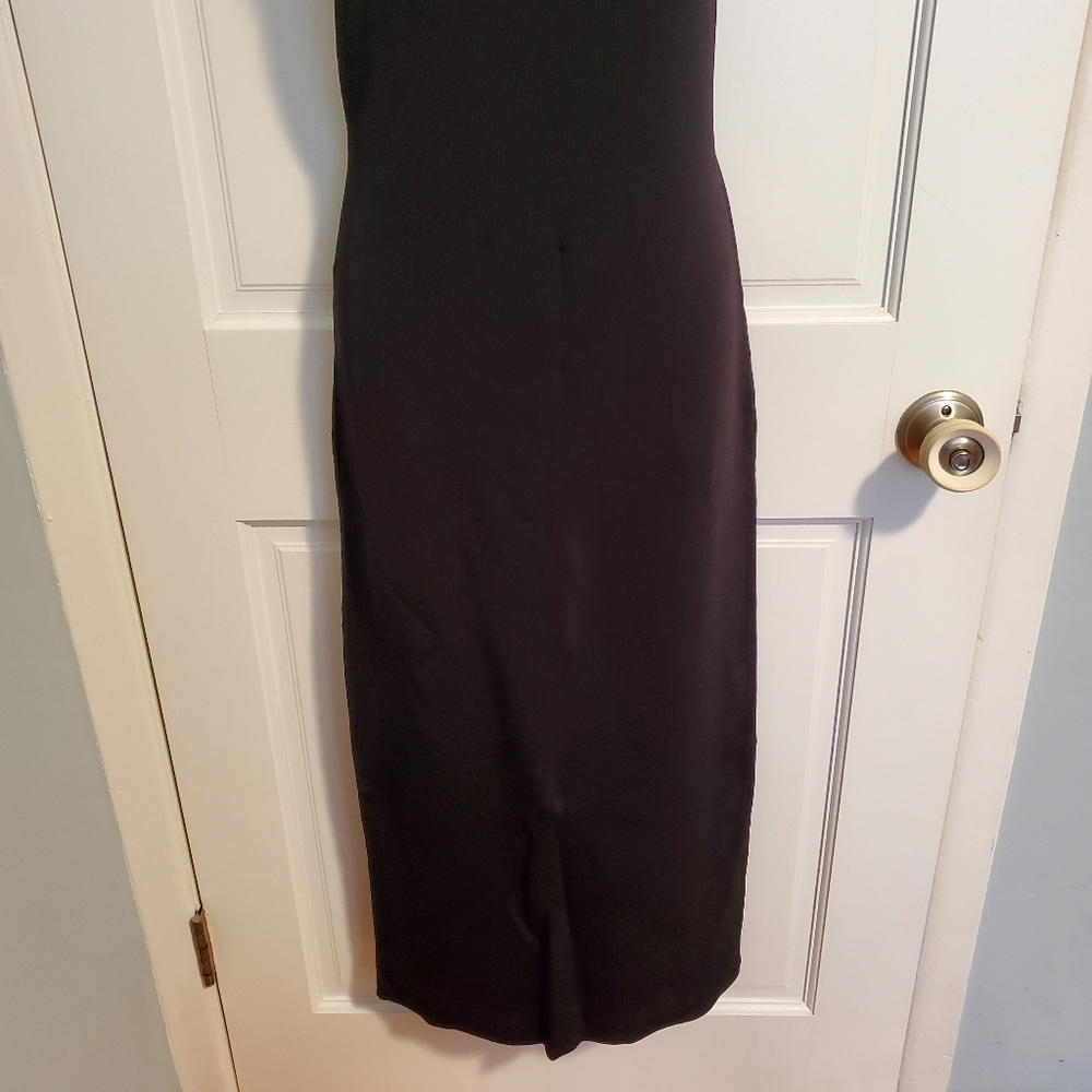 Theory Black Yuleena One-Shoulder  Dress - Picture 4 of 9